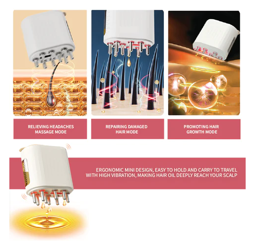 Bella Encore™️ - Red Light Therapy Electric Scalp Massager And Hair Oil Applicator